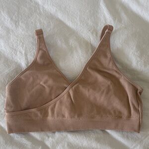 Quince Ribbed Tan Bralette